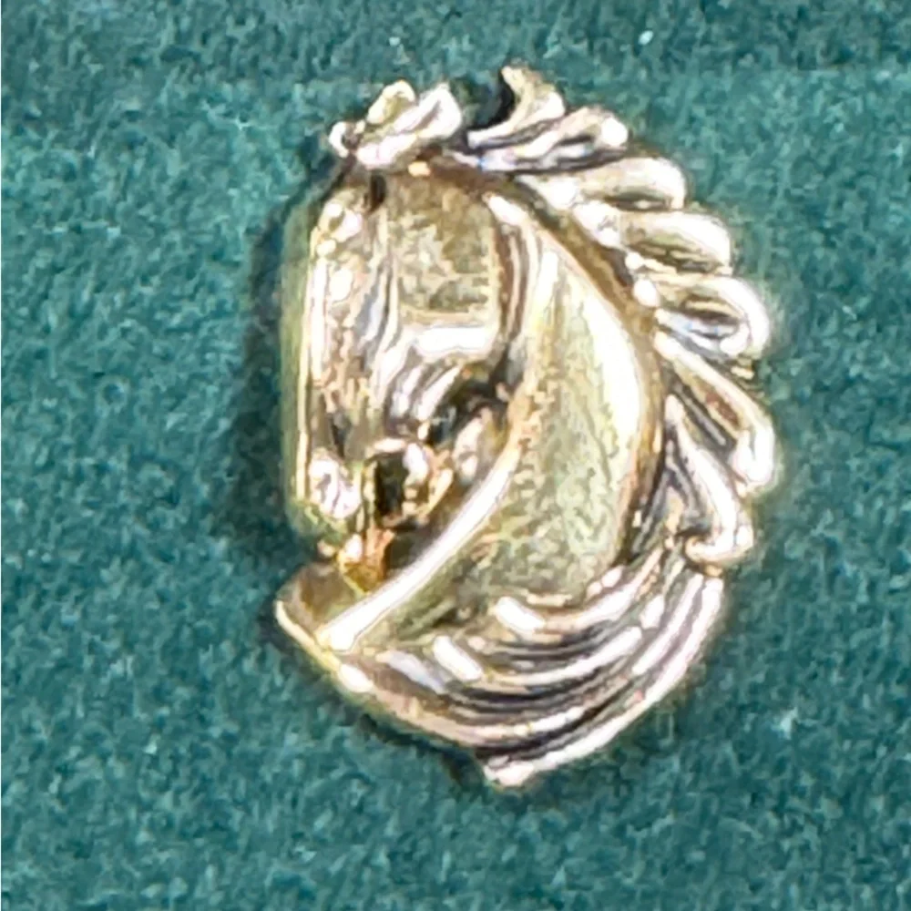 VTG Rick Cameron Horse Head Cufflinks Vermeil 925 Silver-Gilt 24k Gold Wildlife
